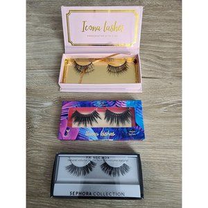 False Eyelashes Icona Lashes Love Story, Tarte Llama Lashes and Sephora Fringe N